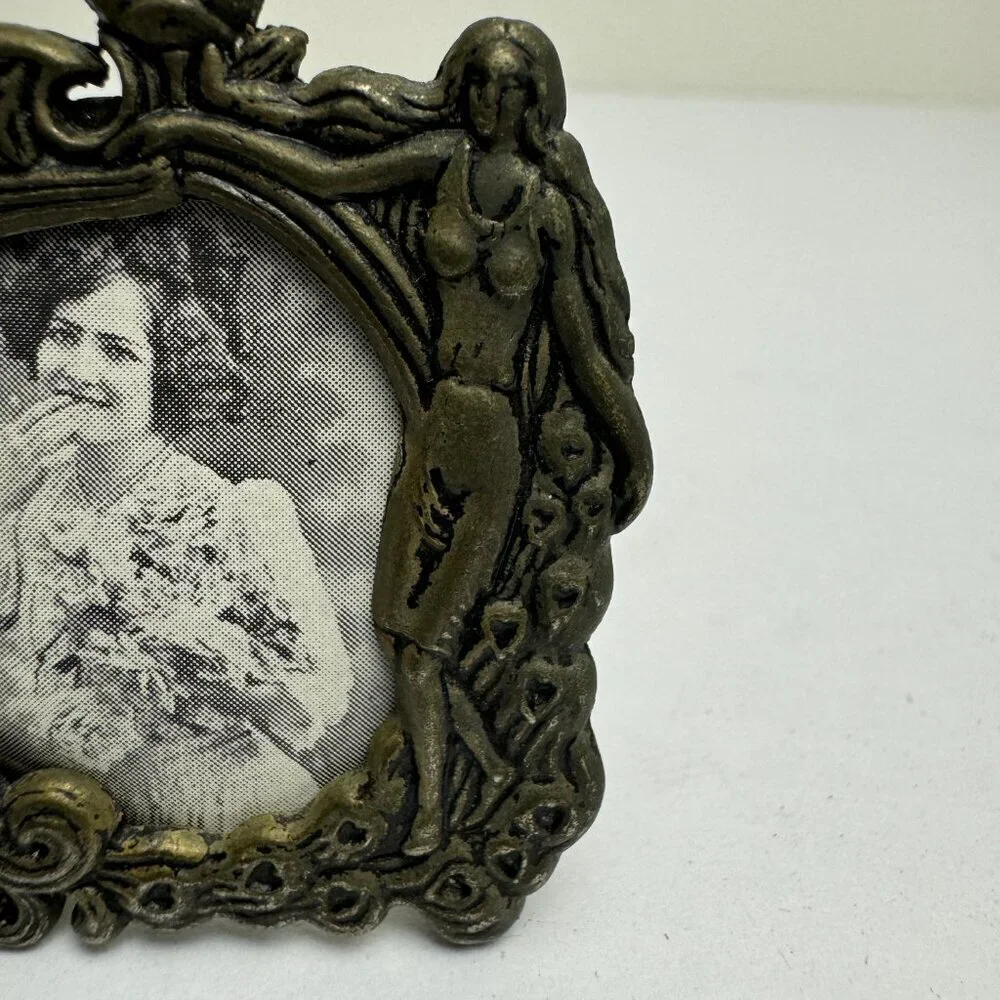 Vintage 925 Silver Plated Miniature Frame Photo Picture 2